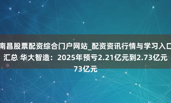 南昌股票配资综合门户网站_配资资讯行情与学习入口汇总 华大智造：2025年预亏2.21亿元到2.73亿元